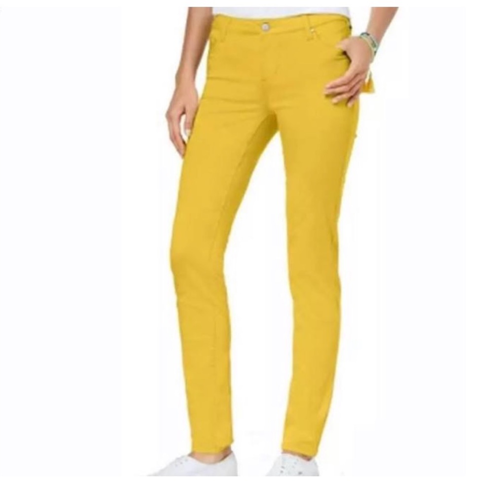 celebrity pink jeans yellow skinny jeans